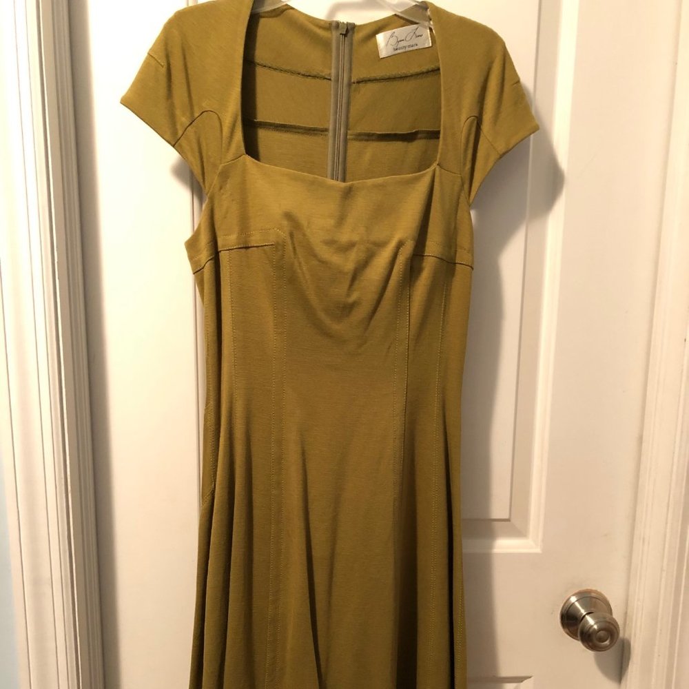 New * Byron Lars Beauty Mark  Skater Zipper back Midi Flare Dress Size 2